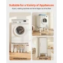 Laundry Pedestal, 305 mm Height, Washer and Dryer Pedestals with 544 kg Weight Load Capacity, 475-785 mm Adjustable, Non-Slip Fe