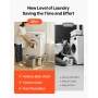 Laundry Pedestal, 305 mm Height, Washer and Dryer Pedestals with 544 kg Weight Load Capacity, 475-785 mm Adjustable, Non-Slip Fe