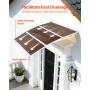 Awnings for Door Entrance, 37 x 47 in, Exterior Front Door Window Awnings with Drainage & ABS Bracket, Rain Snow Sun Protection,