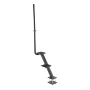 Boat Trailer Steps, 2-Step, Heavy-Duty Boat Trailer Steps with Handle, Non-Slip Surface, 3 Mounting Angle Options, Steel Ladder 