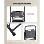 2 Step Ladder, Folding Step Stool with Wide Anti-Slip Pedal and Comfort Handgrip, Lightweight 272 kg Capacity Portable Steel Lad