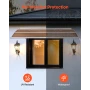 Awnings for Door Entrance, 39 x 59 in, Exterior Front Door Window Awnings with Drainage & Metal Bracket, Rain Snow Sun Protectio