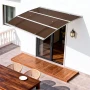 Awnings for Door Entrance, 39 x 59 in, Exterior Front Door Window Awnings with Drainage & Metal Bracket, Rain Snow Sun Protectio