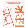 Saw Horses, 2 Pack Folding Work Horses, 117.9 kg Load Capacity Sawhorse with Heavy Duty Legs, Adjustable Height Saw Horse with N