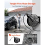 Pressure Washer Hose Reel, 15.2 m x 9.5 mm Retractable Power Heavy-Duty Steel Washer Hose Reel, 4000PSI Max, Auto-Rewinding, Fle