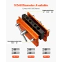 Doweling Jig Kit, Self Centering Dowel Drill Jig for Straight Holes, Aluminum Alloy Woodworking Tools with 6 Drill Guide Bushing