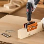 Doweling Jig Kit, Self Centering Dowel Drill Jig for Straight Holes, Aluminum Alloy Woodworking Tools with 6 Drill Guide Bushing