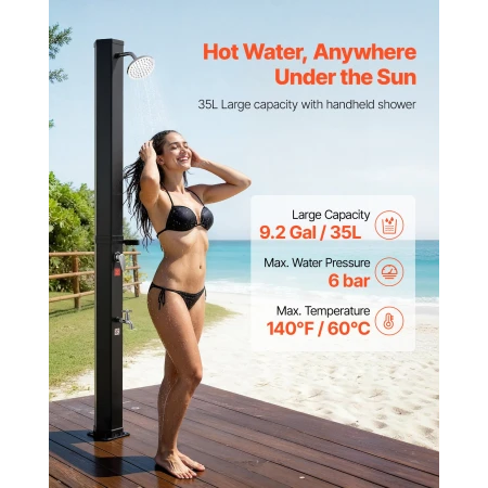 35L Solar Heated Shower