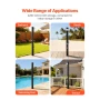 35L Solar Heated Shower, 195cm Showerhead Height Outdoor Shower, with Foot Faucet & Soap Box Rack, Hot & Cold Water Adjustment, 