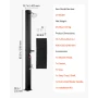 35L Solar Heated Shower, 195cm Showerhead Height Outdoor Shower, with Foot Faucet & Soap Box Rack, Hot & Cold Water Adjustment, 