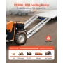 Loading Ramps, 2 Pcs 2745 x 380 mm, Durable Aluminum and Heavy-Duty Trailer Ramp Set with Anti-Slip Plates, 4535.9 kg Combined C