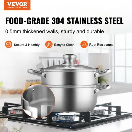 Steamer Pot, 9,5in/24 cm Steamer Pot til madlavning med 5qt