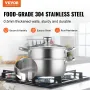 Steamer Pot, 9.5in/24cm Steamer Pot for Cooking with 5QT Stock Pot and Vegetable Steamer, Food-Grade 304 Stainless Steel Food St