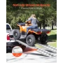 Loading Ramps, 2 Pcs 2745 x 380 mm, Durable Aluminum and Heavy-Duty Trailer Ramp Set with Anti-Slip Plates, 4535.9 kg Combined C