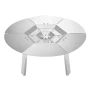 Fire Pit Heat Deflector for Solo Stove Yukon, 508 mm Bonfire Round for Wood Burning Fire Pit, 304 Stainless Steel Heat Diffuser,