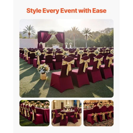 Burgundy Chair Covers