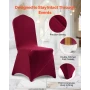 50 Pcs Burgundy Chair Covers, Polyester Spandex Chair Cover, Stretch Slipcovers for Wedding Party Dining Banquet Flat-Front Chai