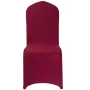 50 Pcs Burgundy Chair Covers, Polyester Spandex Chair Cover, Stretch Slipcovers for Wedding Party Dining Banquet Flat-Front Chai