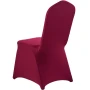 50 Pcs Burgundy Chair Covers, Polyester Spandex Chair Cover, Stretch Slipcovers for Wedding Party Dining Banquet Flat-Front Chai