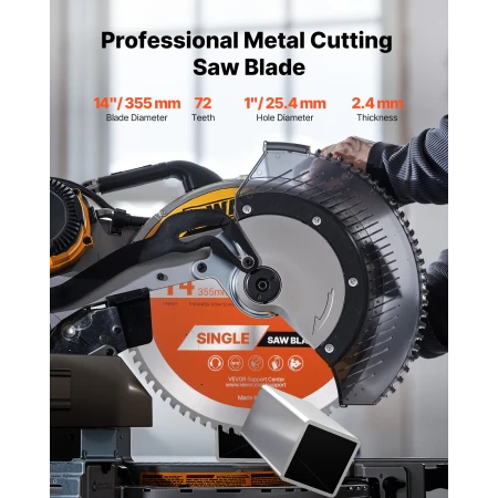 Circular Saw Blade, 355 mm Diameter, 72 Sharp Alloy Teeth, 25.4