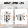 Steamer Pot, 9,5in/24 cm Steamer Pot til madlavning med 5qt
