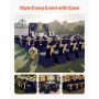 50 Pcs Navy Blue Chair Covers, Polyester Spandex Chair Cover, Stretch Slipcovers for Wedding Party Dining Banquet Flat-Front Cha