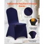 50 Pcs Navy Blue Chair Covers, Polyester Spandex Chair Cover, Stretch Slipcovers for Wedding Party Dining Banquet Flat-Front Cha