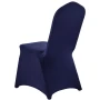 50 Pcs Navy Blue Chair Covers, Polyester Spandex Chair Cover, Stretch Slipcovers for Wedding Party Dining Banquet Flat-Front Cha