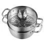 Steamer Pot, 9.5in/24cm Steamer Pot for Cooking with 5QT Stock Pot and Vegetable Steamer, Food-Grade 304 Stainless Steel Food St