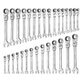 Flex-Head Ratcheting Wrench Set, 30-Piece SAE and Metric, 72