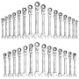 Flex-Head Ratcheting Wrench Set, 30-Piece SAE and Metric, 72