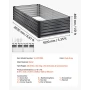 2 Pack Galvanized Raised Garden Beds, 2030 x 1020 x 460 mm, Rectangular Metal Planter Boxes Kit Outdoor, Elevated Planting Box w