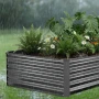 2 Pack Galvanized Raised Garden Beds, 2030 x 1020 x 460 mm, Rectangular Metal Planter Boxes Kit Outdoor, Elevated Planting Box w