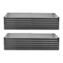 2 Pack Galvanized Raised Garden Beds, 2030 x 1020 x 460 mm, Rectangular Metal Planter Boxes Kit Outdoor, Elevated Planting Box w