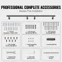 Handrail Stair Railing, 12 ft, Wall Mount Handrails for Indoor Stairs, Thickened Aluminum Alloy Hand Rail with Installation Kit,