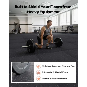Puzzle Exercise Mat, 12 PCS Fitness Equipment Mats, 610 x 610 x