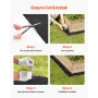 Rubber Mulch Mat Roll, 4 Rolls 305 x 11.5 cm, Recycled Rubber