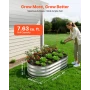 2 Pack Galvanized Raised Garden Beds, 1200 x 600 x 300 mm, Oval