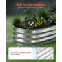 2 Pack Galvanized Raised Garden Beds, 1200 x 600 x 300 mm, Oval