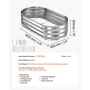 2 Pack Galvanized Raised Garden Beds, 1200 x 600 x 300 mm, Oval