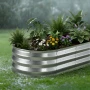 2 Pack Galvanized Raised Garden Beds, 1200 x 600 x 300 mm, Oval