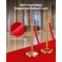 2 Pcs Red Velvet Stanchion Ropes, 1.5 m Crowd Control Stanchion