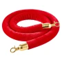 2 Pcs Red Velvet Stanchion Ropes, 1.5 m Crowd Control Stanchion