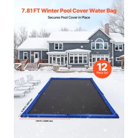 Pool Cover Water Bags, 12 Packs 2380 mm, Double Chamber Pool