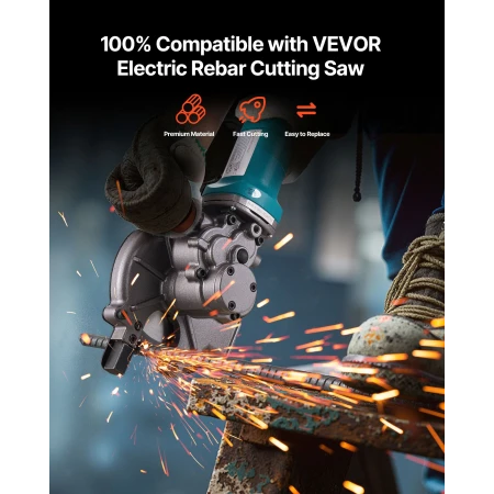 Rebar Cutter Blades Replacement for Electric Rebar Cutting Saw, 36 Teeth High-Hardness Heat-Treated Steel Cermet Tipped Blade , 