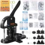 Button Maker Machine, 1/1.25/2.28 inch(25/32/58mm) 3-in-1 Pin Maker, Installation-Free Badge Punch Press Kit, Button Making Supp