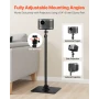 Projector Stand, Projector Floor Stand with Adjustable Height 770 to 1610mm, 360° Horizontal Rotation Projectors Cart for Meetin