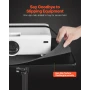 Projector Stand, Projector Floor Stand with Adjustable Height 770 to 1610mm, 360° Horizontal Rotation Projectors Cart for Meetin