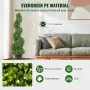 Artificial Topiaries Boxwood Trees, 3ft Tall (2 Pieces) Faux Topiary Plant Outdoor, All-year Green Feaux Plant w/ Replaceable Le