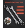 Flex-Head Ratcheting Wrench Set, 24-Piece SAE and Metric, 72